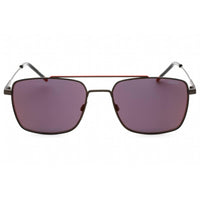Hugo Men's Sunglasses - Matte Black Red Rectangular Metal Frame | HG 1177/S 0BLX AO ,