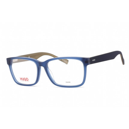 Hugo Unisex Eyeglasses - Full Rim Matte Blue Plastic Rectangular | HG 0182 0FLL 00 ,