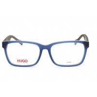 Hugo Unisex Eyeglasses - Full Rim Matte Blue Plastic Rectangular | HG 0182 0FLL 00 ,