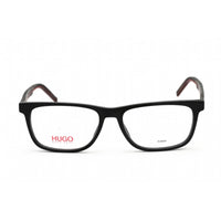 Hugo Unisex Eyeglasses - Full Rim Rectangular Black and Red Plastic | HG 1048 0BLX 00 ,