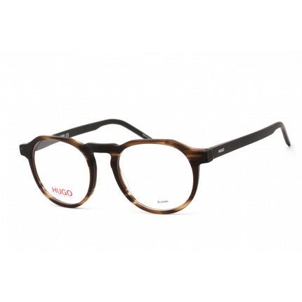 Hugo Women's Eyeglasses - Clear Lens Brown Horn Acetate Round Frame | HG 1089 0BU0 00 ,