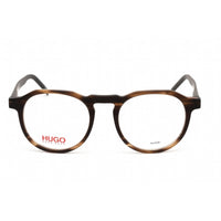 Hugo Women's Eyeglasses - Clear Lens Brown Horn Acetate Round Frame | HG 1089 0BU0 00 ,