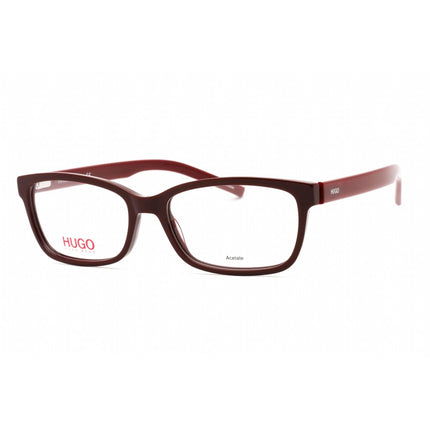 HUGO Women's Eyeglasses - Full Rim Burgundy Plastic Rectangular | HG 1016 0LHF 00 ,