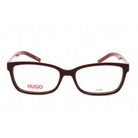HUGO Women's Eyeglasses - Full Rim Burgundy Plastic Rectangular | HG 1016 0LHF 00 ,