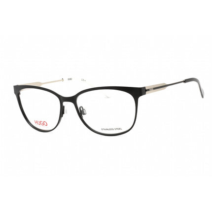 HUGO Women's Eyeglasses - Full Rim Matte Black Metal Round Frame | HG 0233 0003 00 ,