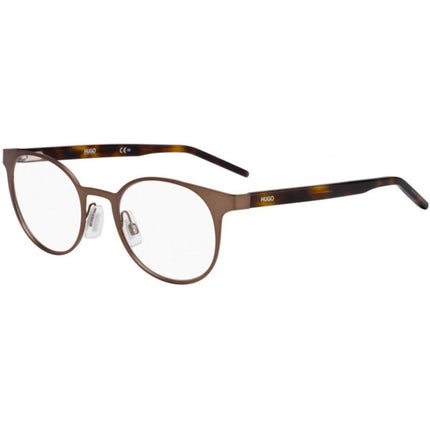 Hugo Women's Eyeglasses - Matt Brown Metal Round Frame Demo Lens | HUGO HG 1042 04IN ,