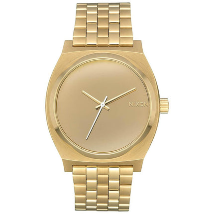Nixon Men's Quartz Watch - Time Teller Gold Tone Dial Bracelet | A0452764 ,