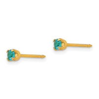 Inverness 14k 3mm December Crystal Birthstone Post Earrings ,