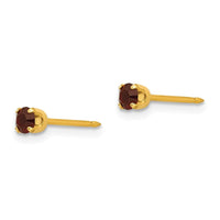 Inverness 14k 3mm January Crystal Birthstone Post Earrings ,