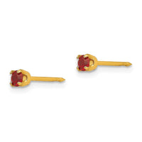 Inverness 14k 3mm July Crystal Birthstone Post Earrings ,