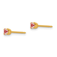 Inverness 14k 3mm June Crystal Birthstone Post Earrings ,