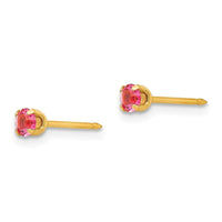 Inverness 14k 3mm October Crystal Birthstone Post Earrings ,