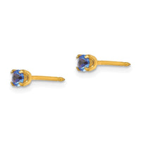 Inverness 14k 3mm September Crystal Birthstone Post Earrings ,