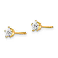 Inverness 14k 4mm Star CZ Post Earrings ,