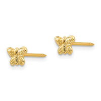 Inverness 14k 7mm Butterfly Earrings ,