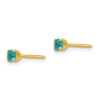 Inverness 24k Plated December Crystal Birthstone Earrings ,