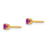 Inverness 24k Plated February Crystal Birthstone Earrings ,