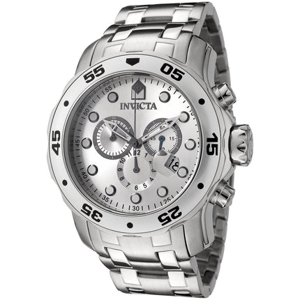 Invicta 0071 Men's Pro Diver SS Silver Dial Chronograph Watch ,