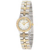 Invicta 0133 Women's Wildflower Crystal Accented Bezel White Dial Two Tone Bracelet Watch ,