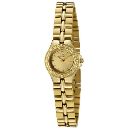 Invicta 0137 Women's Wildflower Gold Tone Dial Yellow Gold Plated Steel Bracelet Watch ,