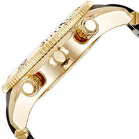 Invicta 0140 Men's Spider Collection Gold Tone Black Dial Rubber Strap Chronograph Watch ,