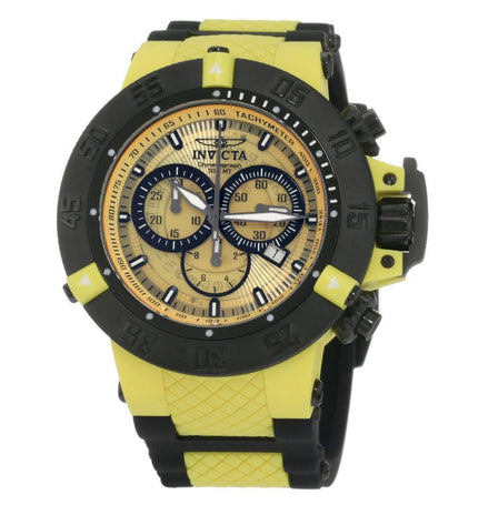 Invicta 0934 Men's Subaqua NOMA Black Ion Plated Yellow Plastic Chronograph Dive Watch ,