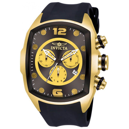 Invicta 10067 Men's Lupah Revolution Gold Tone Black Dial Chronograph Gold Tone Watch ,