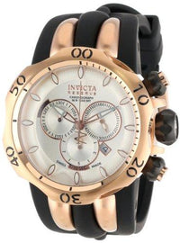 Invicta 10832 Men's Reserve Venom Rose Gold Tone Silver Dial Rubber Strap Chronograph Watch ,