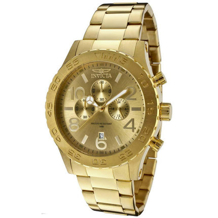 Invicta 1270 Men's Specialty Gold Plated Stainless Steel Gold Tone Dial Chronograph Watch ,