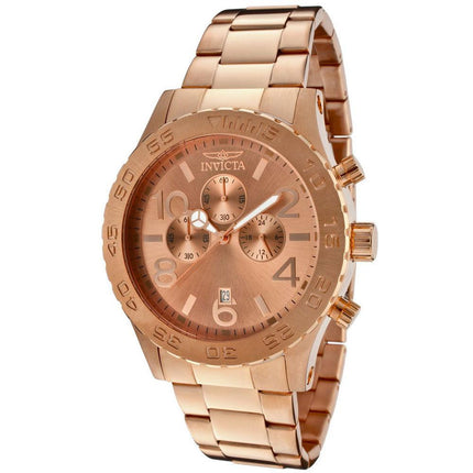 Invicta 1271 Men's Rose Gold Stainless Steel Specialty Chrono Rose Gold Dial Date Watch ,