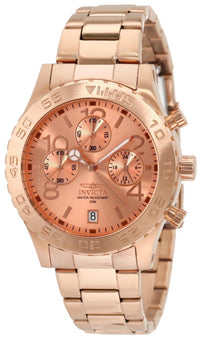 Invicta 1271 Men's Rose Gold Stainless Steel Specialty Chrono Rose Gold Dial Date Watch ,