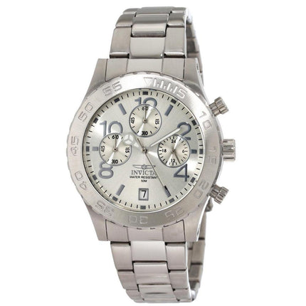 Invicta 1278 Men's Specialty II Silver Tone Dial Stainless Steel Chronograph Watch ,