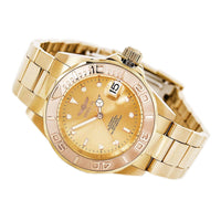 Invicta 13930 Men's Pro Diver Rose Gold Bezel Gold Plated Steel Automatic Dive Watch ,