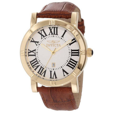 Invicta 13971 Men's Specialty Silver Dial Interchangeable Brown Leather Strap Watch ,