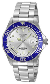Invicta 14123 Men's Pro Diver Quartz Silver Dial Stainless Steel Dive Watch ,