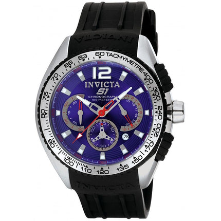Invicta 1451 Men's Chronograph Blue Dial Rubber Strap Watch ,