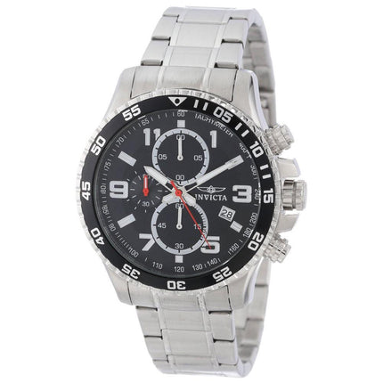Invicta 14875 Men's Steel Bracelet Quartz Specialty Chrono Black Dial Date Watch ,