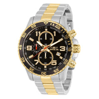 Invicta 14876 Men's Two Tone Yellow Bracelet Quartz Specialty Chrono Black Dial Date Watch ,