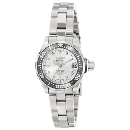 Invicta 14985 Women's Pro Diver Silver Dial Stainless Steel Bracelet Dive Watch ,