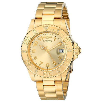 Invicta 15249 Women's Pro Diver Gold Tone Dial Yellow Gold Steel Dive Watch ,