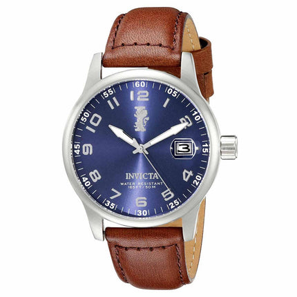 Invicta 15254 Men's I-Force Blue Dial Dark Brown Leather Strap Watch ,