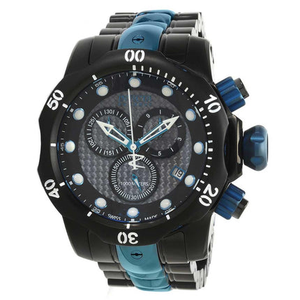Invicta 15461 Men's Venom Reserve Carbon Fiber Black Dial Two Tone Bracelet Chrono Dive Watch ,