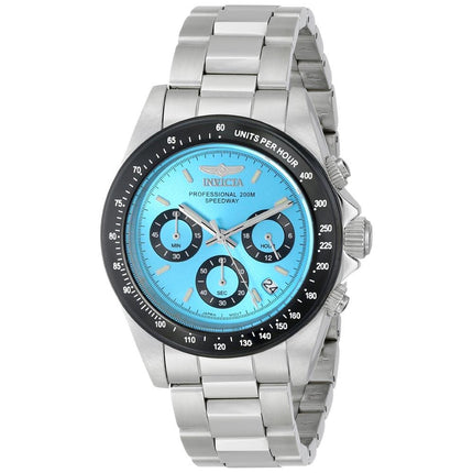 Invicta 15589 Men's Speedway Light Blue Dial Steel Bracelet Chronograph Dive Watch ,