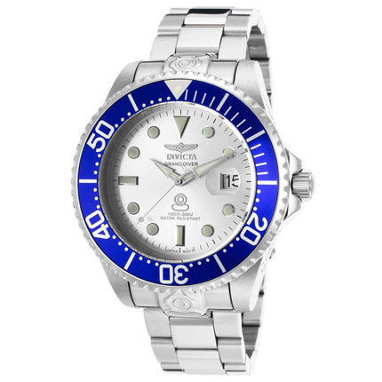 Invicta 15843 Men's Grand Diver Silver Dial Steel Bracelet Automatic Dive Watch ,