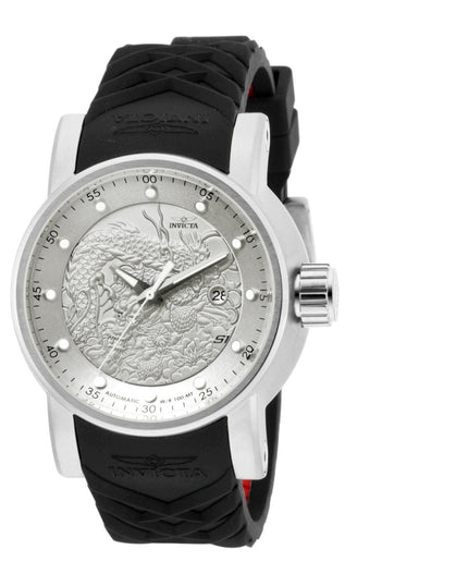 Invicta 15862 Men's S1 Rally Antique Silver Dial Black Rubber Strap Automatic Watch ,