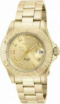 Invicta 16849 Women's Angel Champagne Dial Yellow Gold Plated Steel Bracelet Dive Watch ,