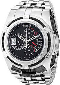 Invicta 16955 Men's Bolt Zeus Tria Reserve Black Dial Steel Bracelet Chronograph Watch ,