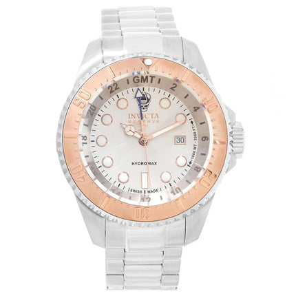Invicta 16964 Men's Hydromax Reserve Silver Dial Steel Bracelet GMT Dive Watch ,