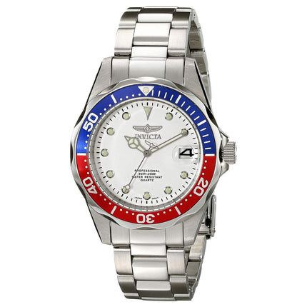 Invicta 17047 Men's Pro Diver White Dial Stainless Steel Bracelet Dive Watch ,