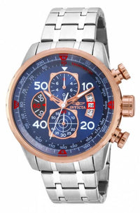 Invicta 17203 Men's Aviator Blue Dial Stainless Steel Bracelet Chronograph Watch ,